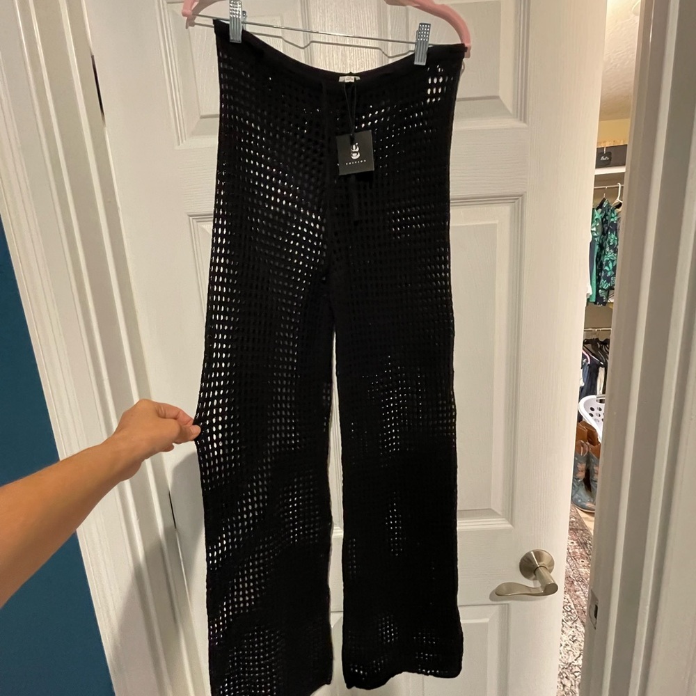 Garage Crochet Swim Cover Pants Swim black NWT